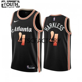 Atlanta Hawks Maurice Harkless 4 Nike 2022-23 City Edition Musta Lasten Pelipaidat Swingman